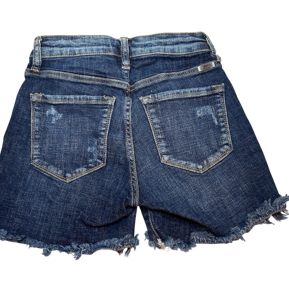 KanCan High Rise Jean Shorts Women's Size Small, Medium Wash Denim - Picture 2 of 5